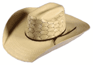 The Spurline  - Atwood Rodeo Muleshoe Shantung Straw Cowboy Hat 7 1/2